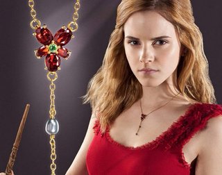 Collar Hermione de Harry Potter Flor Roja