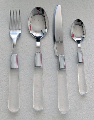 DUE SET POSATE LUXOR BY ABERT CON MANICO TRASPAREN