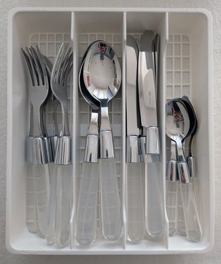 DUE SET POSATE LUXOR BY ABERT CON MANICO TRASPAREN