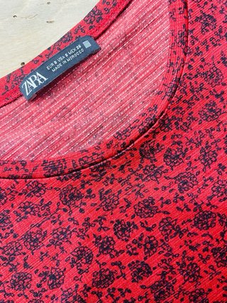 Vestito Zara rosso fantasia