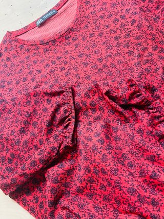 Vestito Zara rosso fantasia