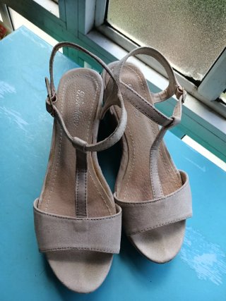 Zapatos de plataforma beige