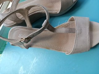 Zapatos de plataforma beige