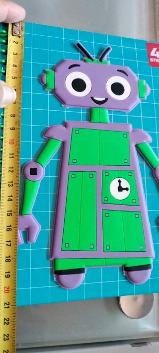 Quaderno con 40 adesivi di robot