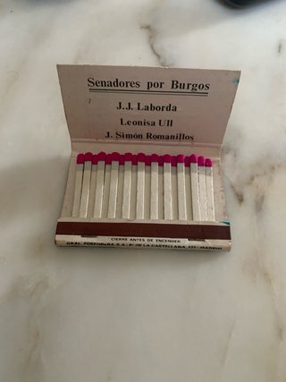 Caja de cerillas VOTA PSOE