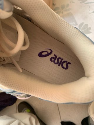 Zapatillas Asics Beige y Azul