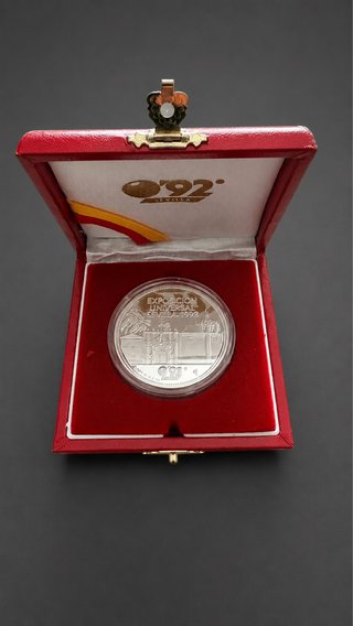 Medalla Oficial Expo 92 Plata 925 Proof