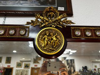 Espejo Antiguo Estilo Luis XVI Madera y Bronce