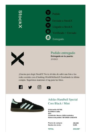 Adidas Handball Spezial Negro y Verde
