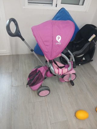 Triciclo QPlay rosa para bebé