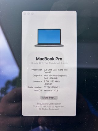 **REPARAR**MacBook Pro 13' A1708 Plata