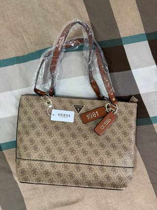 Bolso Guess Mujer Beige y Marrón
