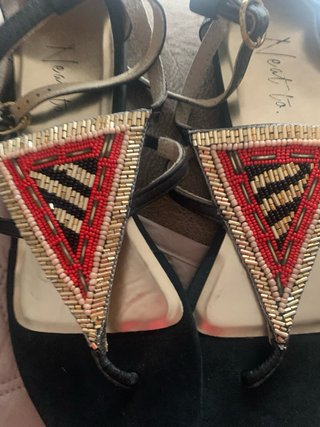 Sandalias de  Piel con Adornos