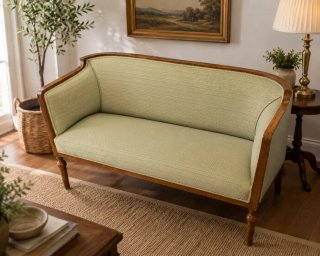 Sofá Modernista Madera y Tela