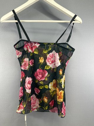Dolce & Gabbana Blusa Floral Transparente