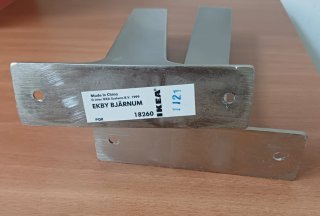 Coppia Staffe Reggimensola Ikea Alluminio