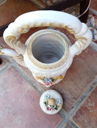 Tetera Porcelana Vintage Capodimonte Italia