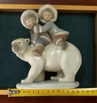 Figura Lladro Niños Oso Polar