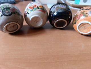 Set di 4 tazze giapponesi decorative