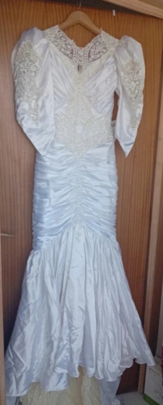 Vestido Novia Vintage con tocado