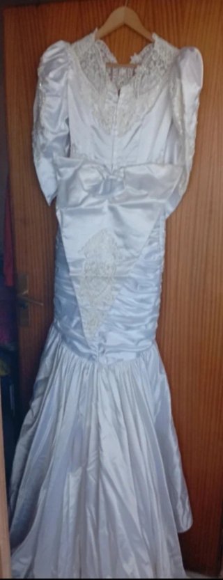 Vestido Novia Vintage con tocado