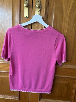 Camiseta rosa manga corta