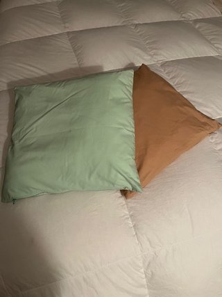 Cuscini marrone e verde