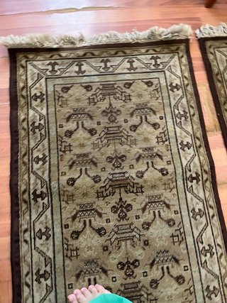 2 Tappeti Lana Vergine 130x65 cm vede certificato