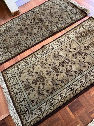 2 Tappeti Lana Vergine 130x65 cm vede certificato