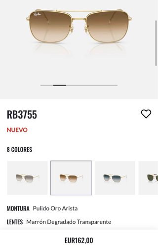 Gafas de Sol Ray-Ban Doradas y Marrones