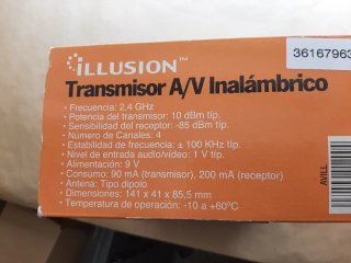 Transmisor A/V Inalámbrico ILLUSION