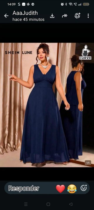Vestido de fiesta azul SHEIN LUNE