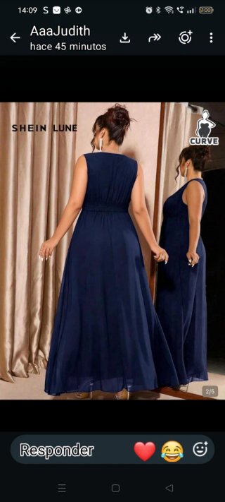 Vestido de fiesta azul SHEIN LUNE
