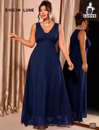 Vestido de fiesta azul SHEIN LUNE