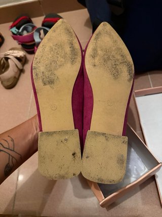 Zapatos fucsia con lazo de pedrería