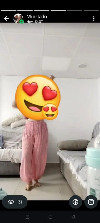 Pantalón globo vichy talla única