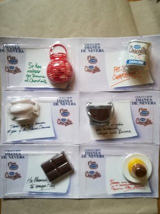Imanes Nevera Danone Flan Chocolate Colección