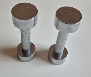 Manubri in acciaio cromato da 1 Kg (coppia)