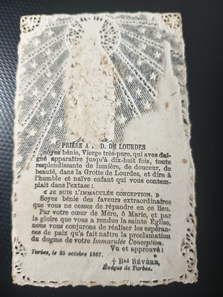 Estampa Virgen Inmaculada Concepción Lourdes