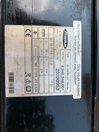 Devanadora Fronius para robot