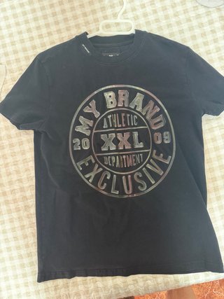Camiseta MY BRAND XXL Negra y Plateada