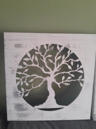 Cuadros Árbol de la Vida Madera Blanco