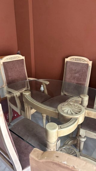 Mesa Comedor Madera y Cristal