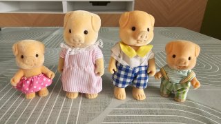 Lote Familias Sylvanian Elefante, Conejo, Cerdo