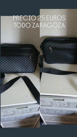 Bandolera hombre negra y gris