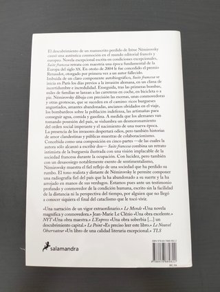 Libro "Suite Francesa"