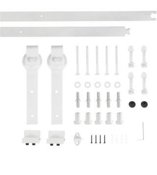 Kit puerta corredera estilo granero blanca