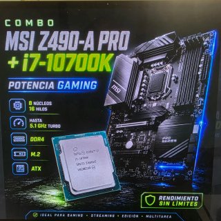 Combo MSI Z490-A PRO + CPU Intel i7 10700K