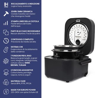 Yum Asia Hotaru Cuociriso a induzione MULTICOOKER