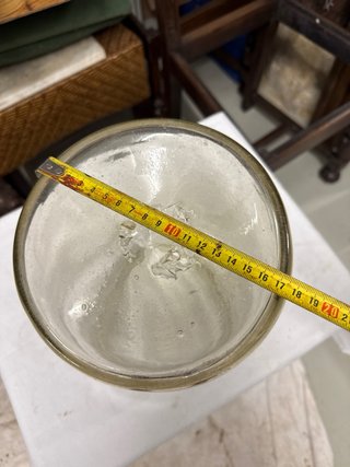 Frasco de vidrio soplado con tapa